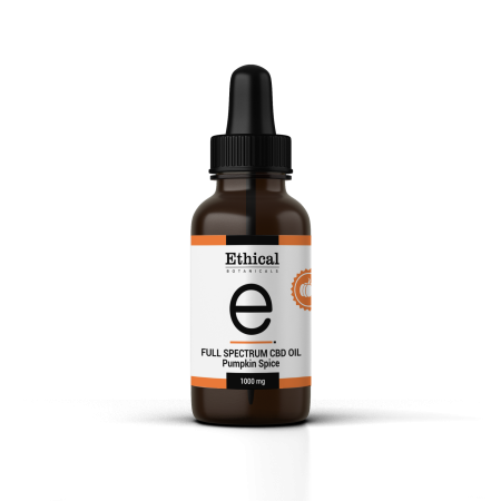 Pumpkin Spice CBD oil bottle 30ml – full spectrum hemp extract with MCT oil